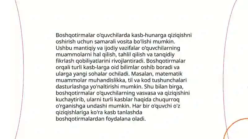 Kasb-hunarga yo'naltirishda boshqotirmalarning ahamiyati 4