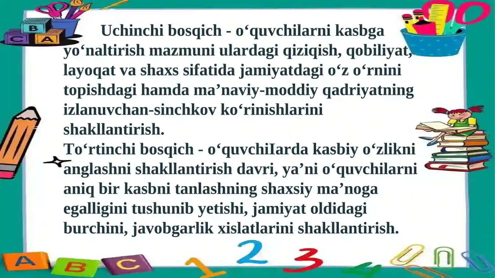 O'quvchilarni Kasb-hunarga Yo'naltirish 4