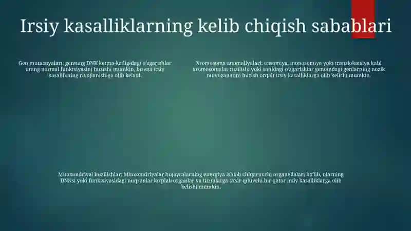 Odamda Irsiy Kasalliklar 4