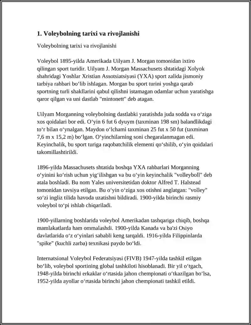 VOLEYBOL SPORT O'YINI HAQIDA 4