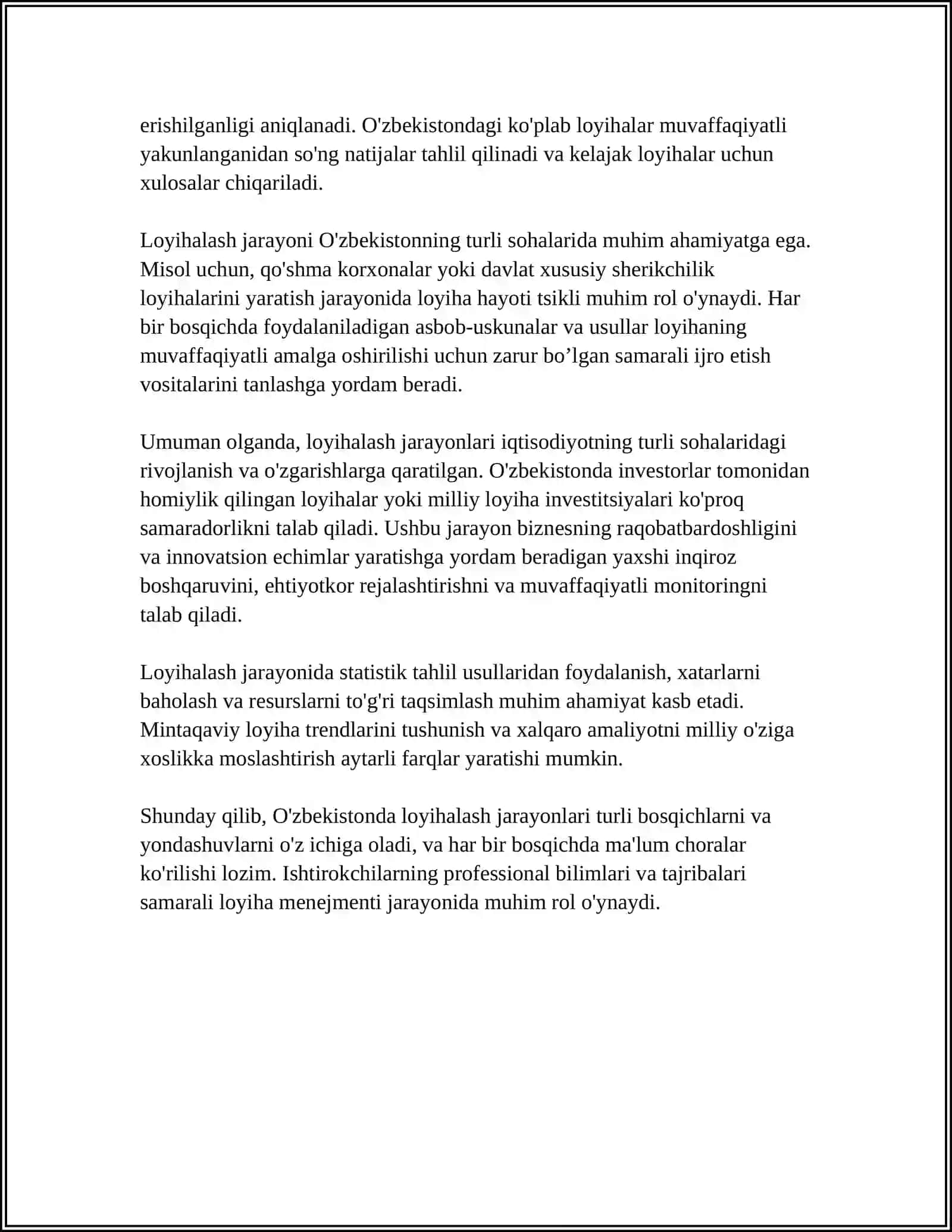 LOYIHALASH DEGANDA NIMANI TUSHUNASIZ 4