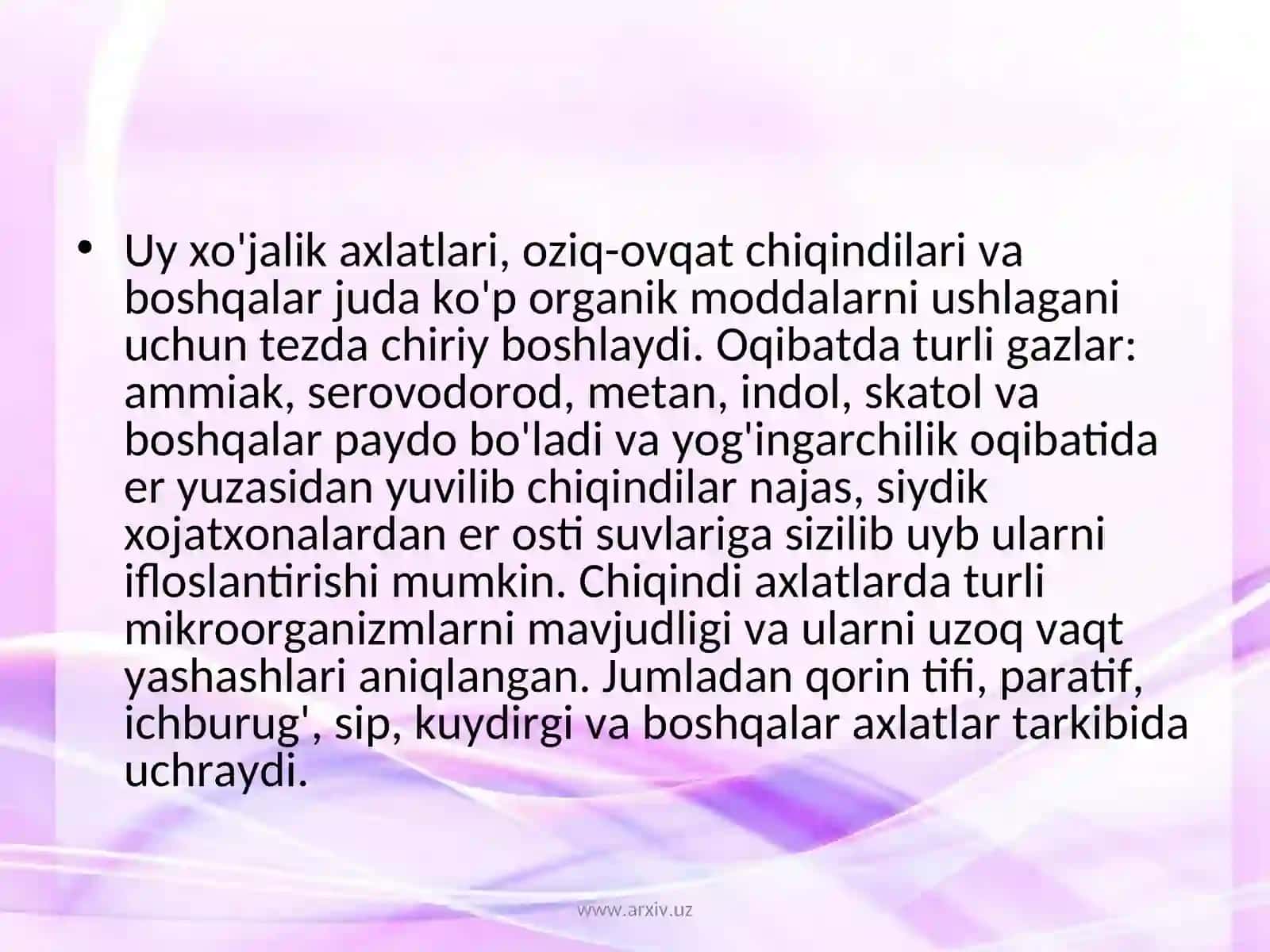 Chiqindi turlari 4