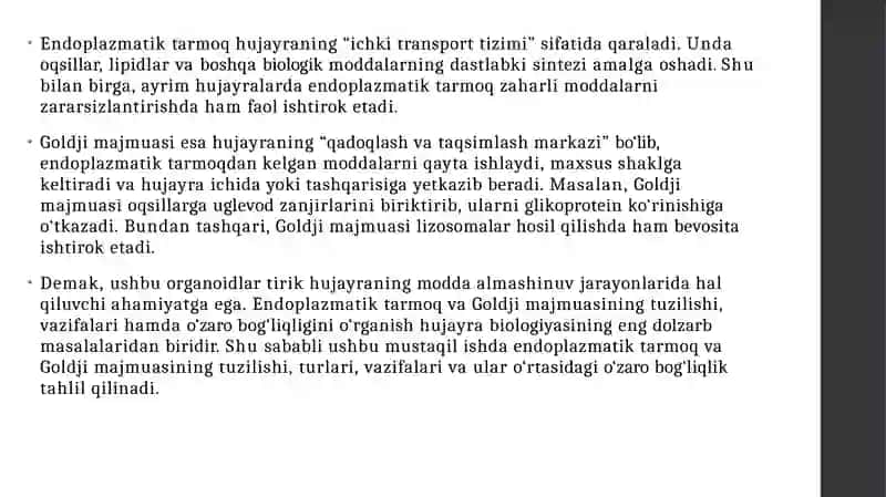 Endoplazmatik tur va goldji aparati 4