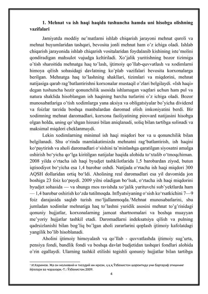 Mehnat haqidan ushlanmalar va ajratmalar hisobi 4