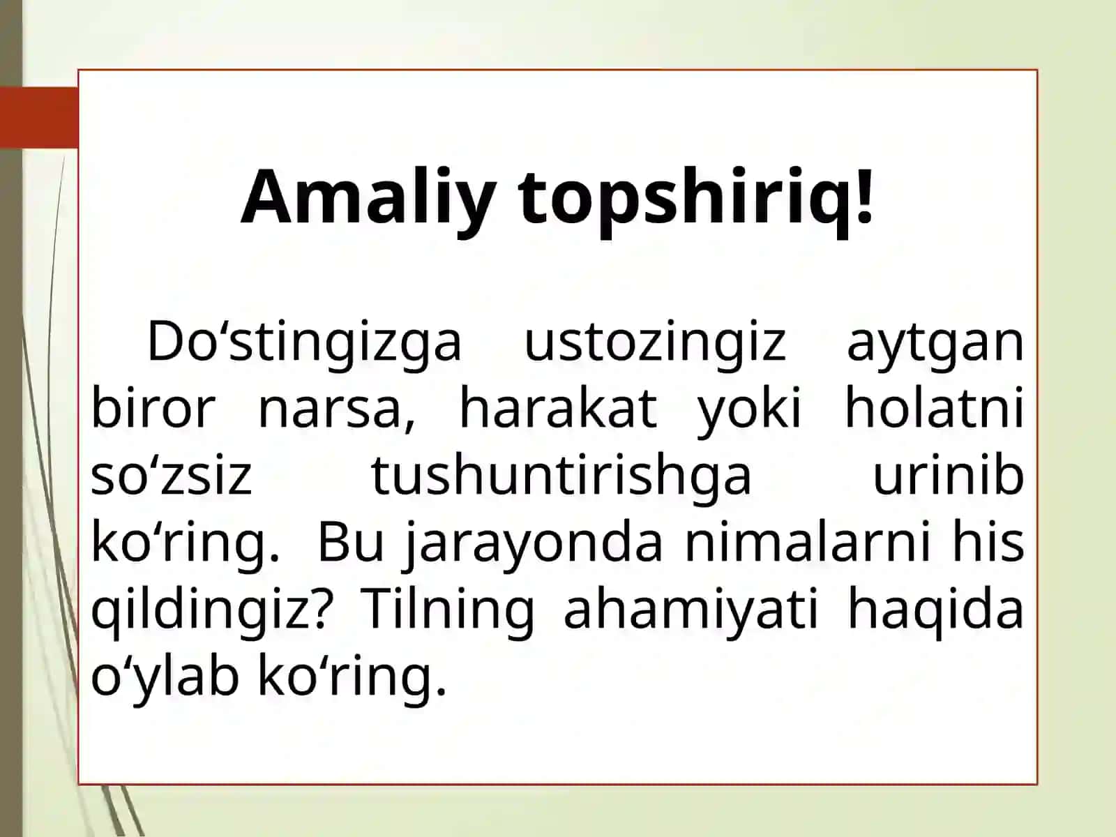 Til–muloqot vositasi.Iboralar 4