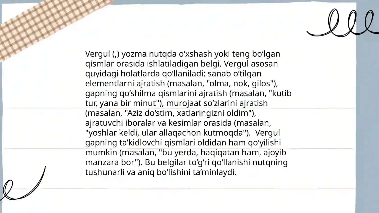 Punktuatsiya haqida umumiy maʼlumot 4