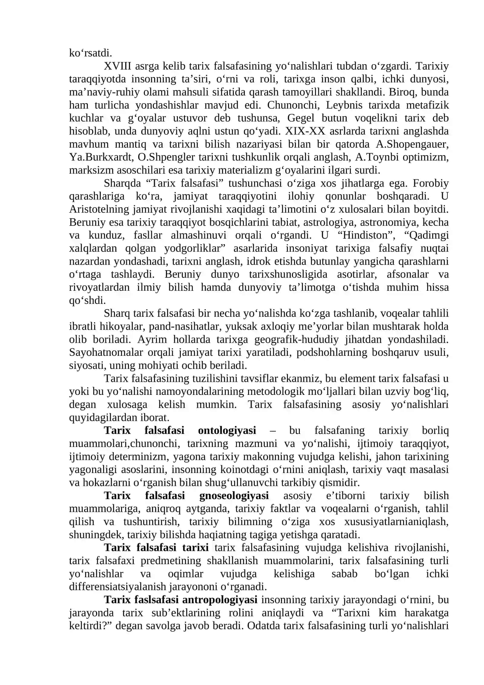 TARİX FALSAFASİ, SİVİLİZATSİYA VA MADANİYAT 4