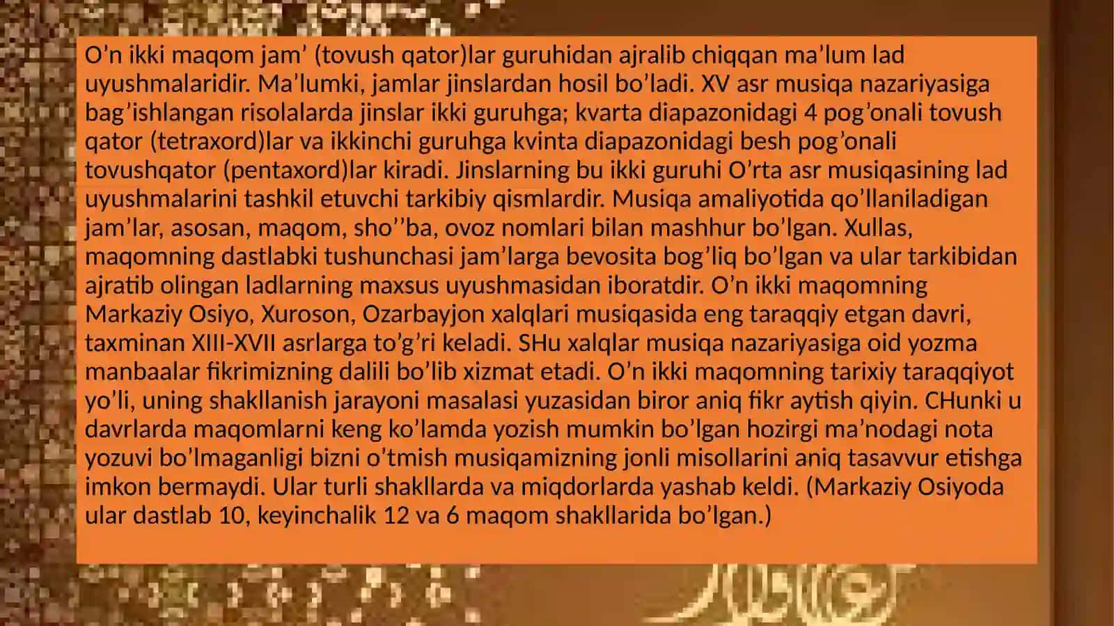 O’N IKKI MAQOM 4