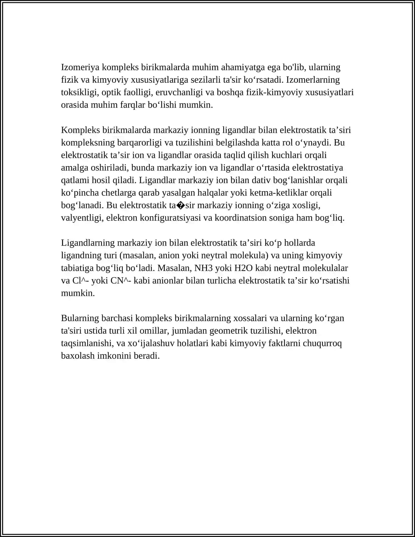KOMPLEKS BIRIKMALARNING IZOMERIYASI 4