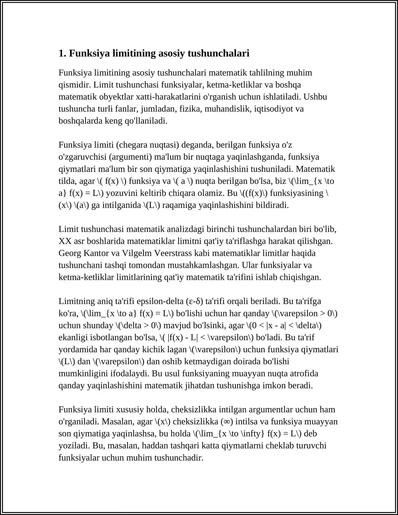 FUNKSIYA LIMITINING KOSHI VA GEYNE TARIFLARI 4