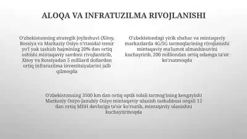 O'zbekistonning MDHdagi o'rni va mavqeyining oshib borishi 4