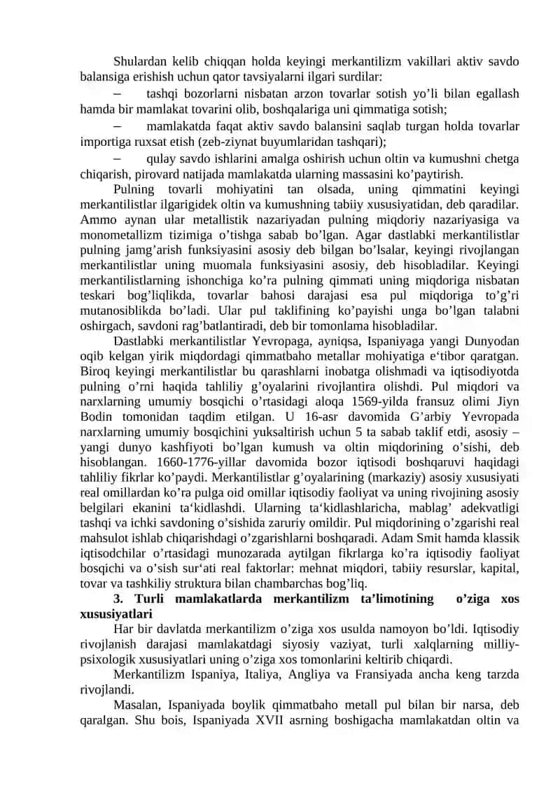 MERKANTILIZM IQTISODIY TA’LIMOTI 4