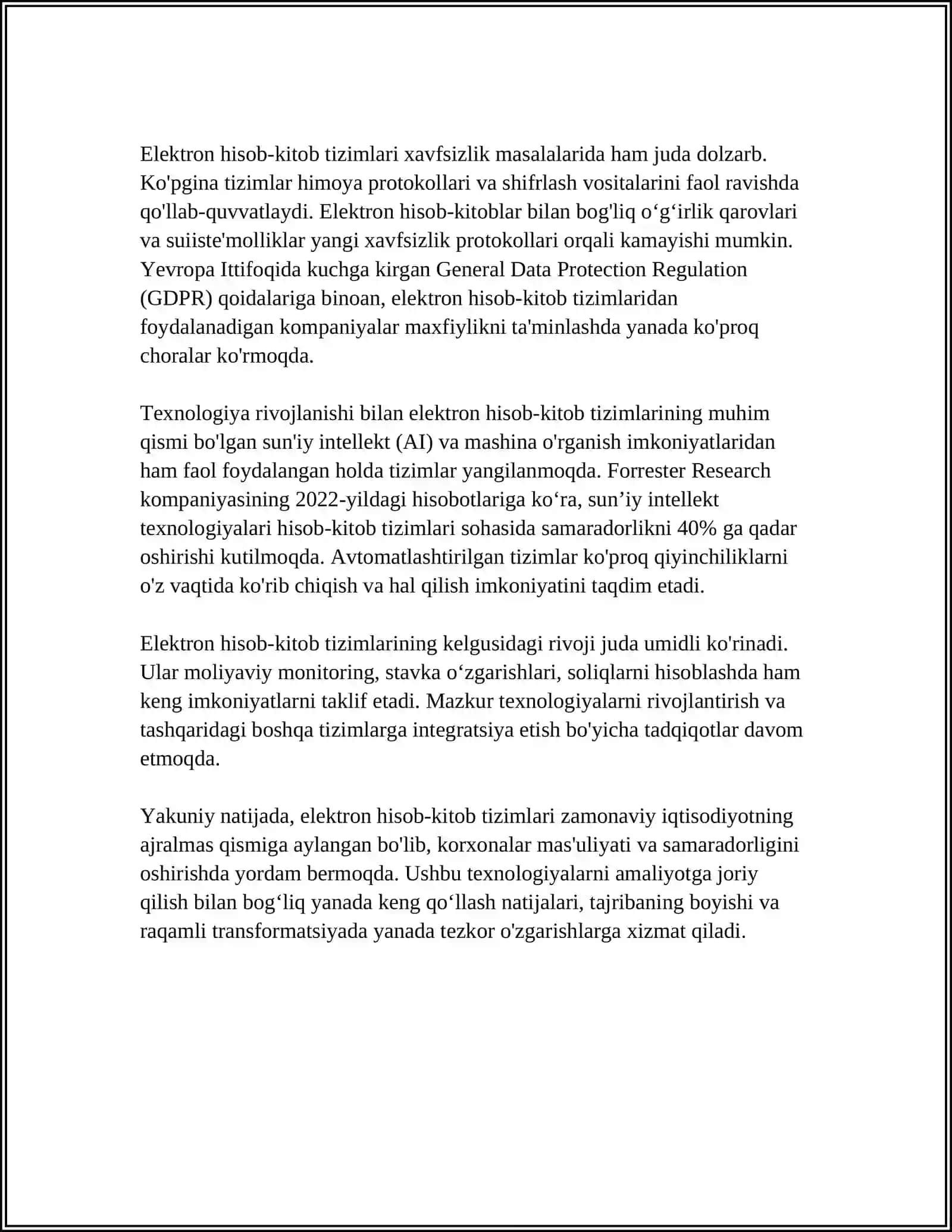 ELEKTRON HISOBOTLAMI TUZISH VA JO'NATISH TARTIBI 4