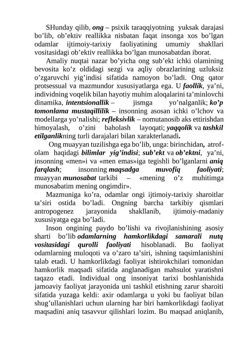 Ongning psixologik xossalari 4