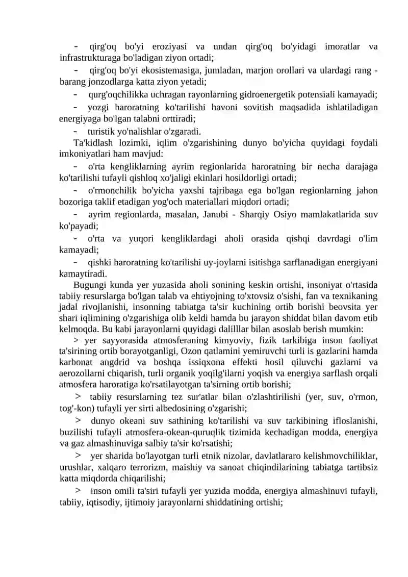 IQLIM O'ZGARISHI 4