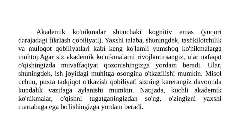 Akademik ko‘nikmalar va kasbiy kompetentlik 4