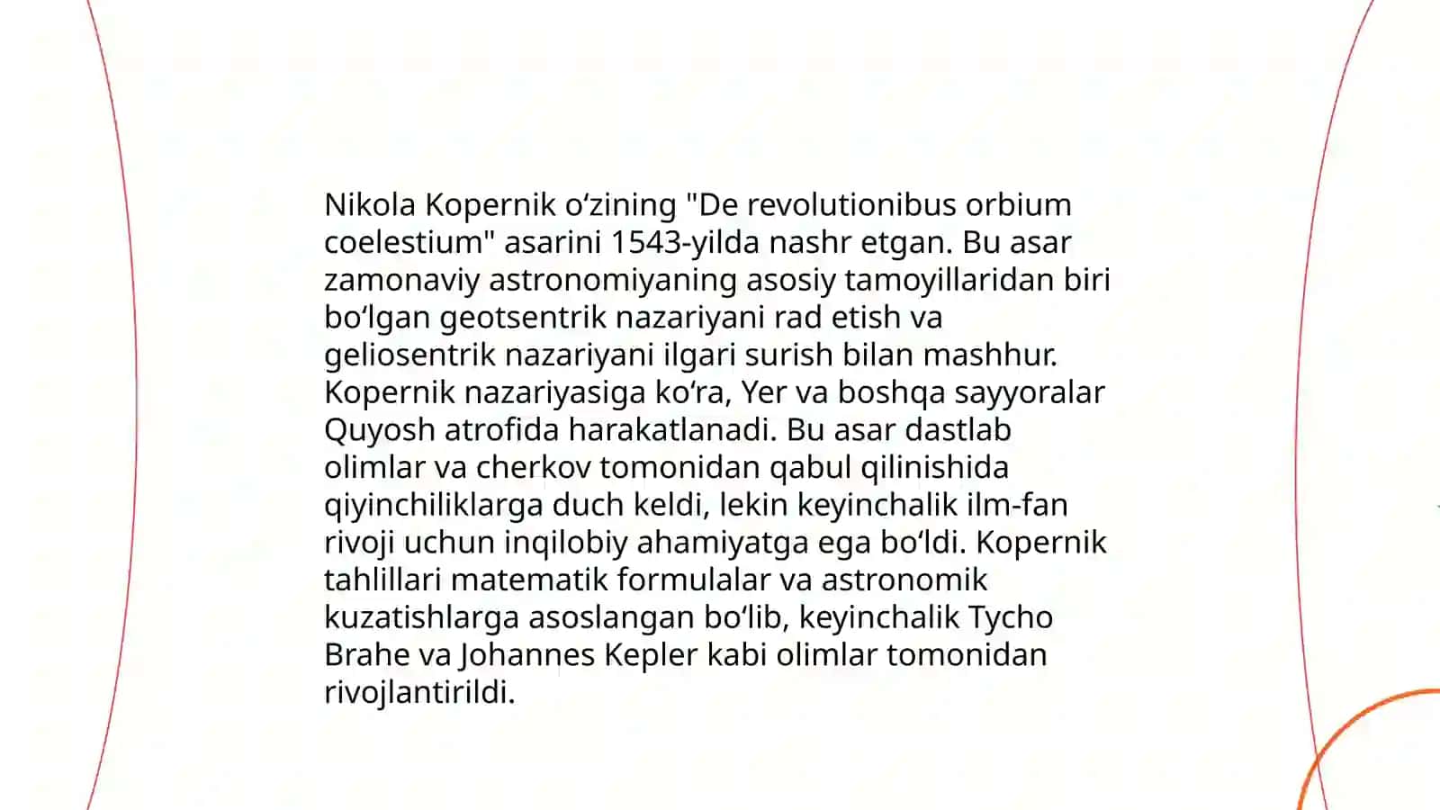 Nikolay Kopernikning geliosentrik nazariyasi 4