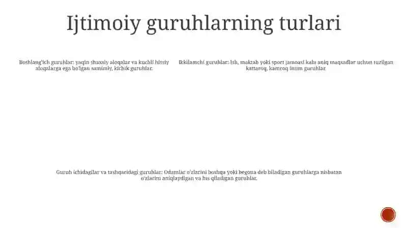 Ijtimoiy Guruhlar 4