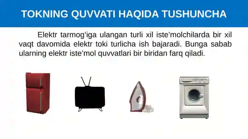 ELEKTR TOKINING QUVVATI 4