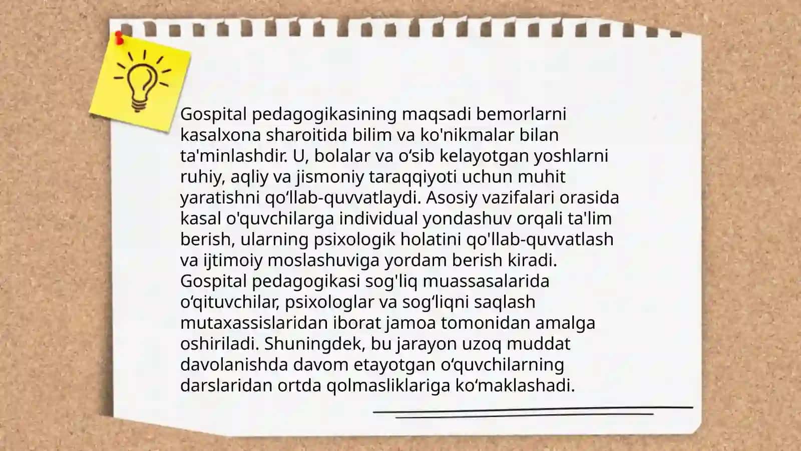 "Gospital pedagogika"ning asosiy tamoyillari 4