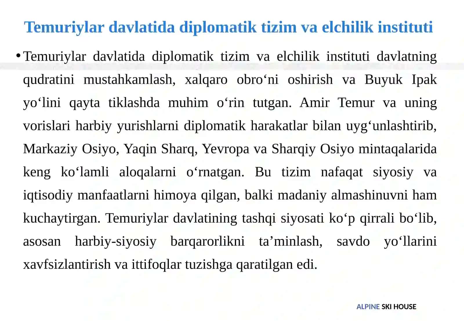 Temuriylar davlatida elchilarni tayyorlash tizimi 4
