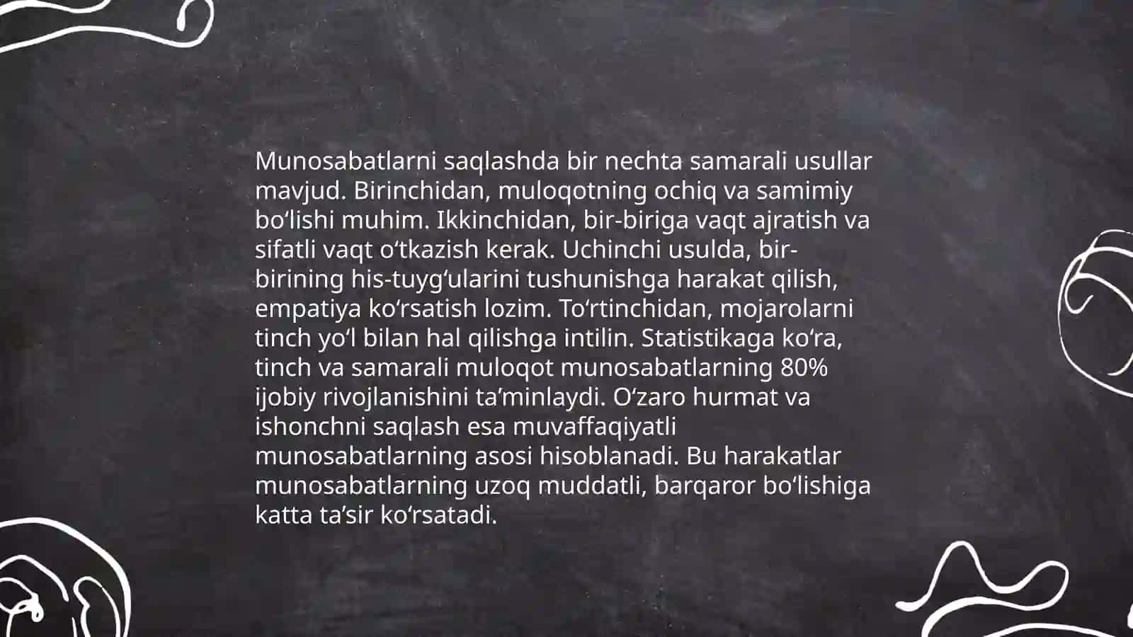 Moslik va munosabatga oid misollar 4