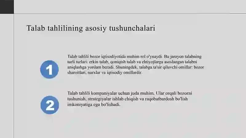 Talab tahlili va unga ta'sir etuvchi omillar 4