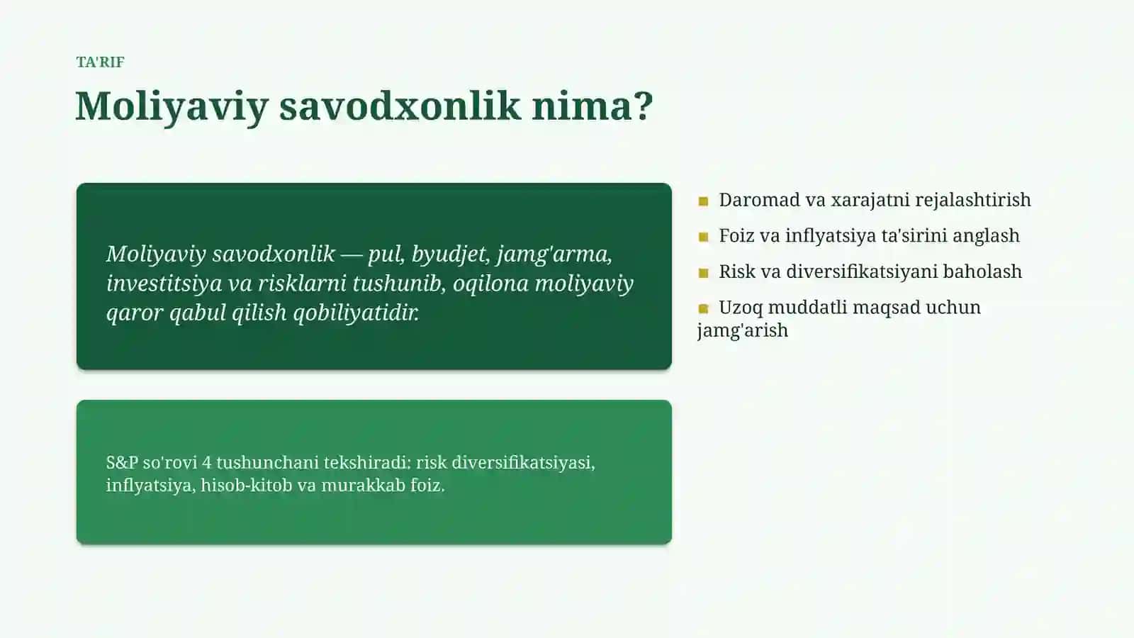 Moliyaviy savodxonlik 4