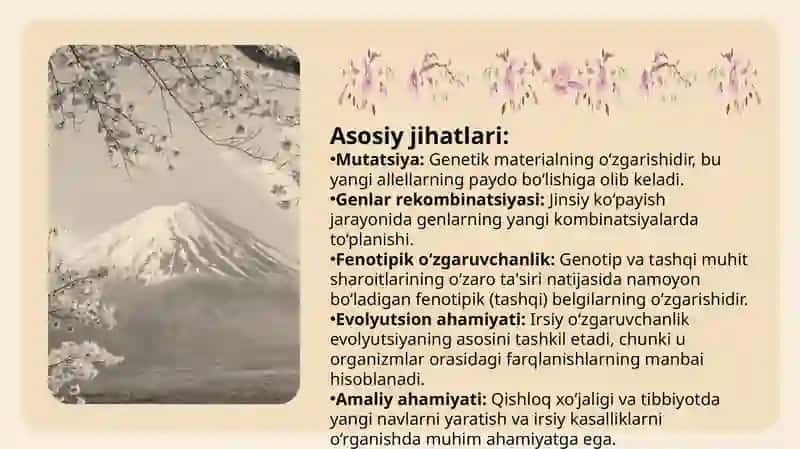 Irsiy o‘zgaruvchanlik 4
