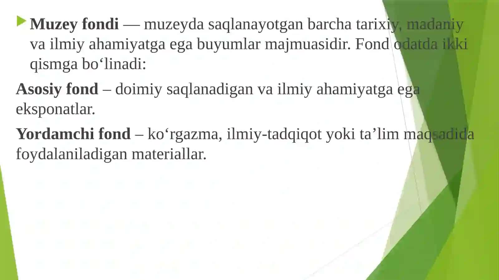 Muzey fondini hisobga olish va hisob hujjatlari 4