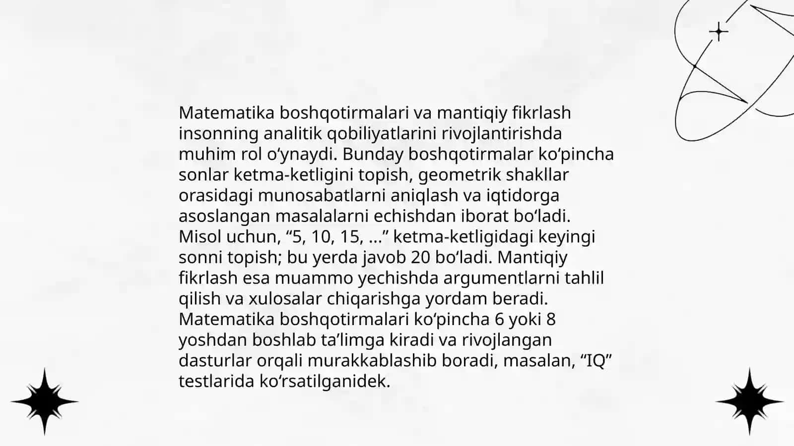 Boshqotirmalarning ahamiyati matematik darslarida 4