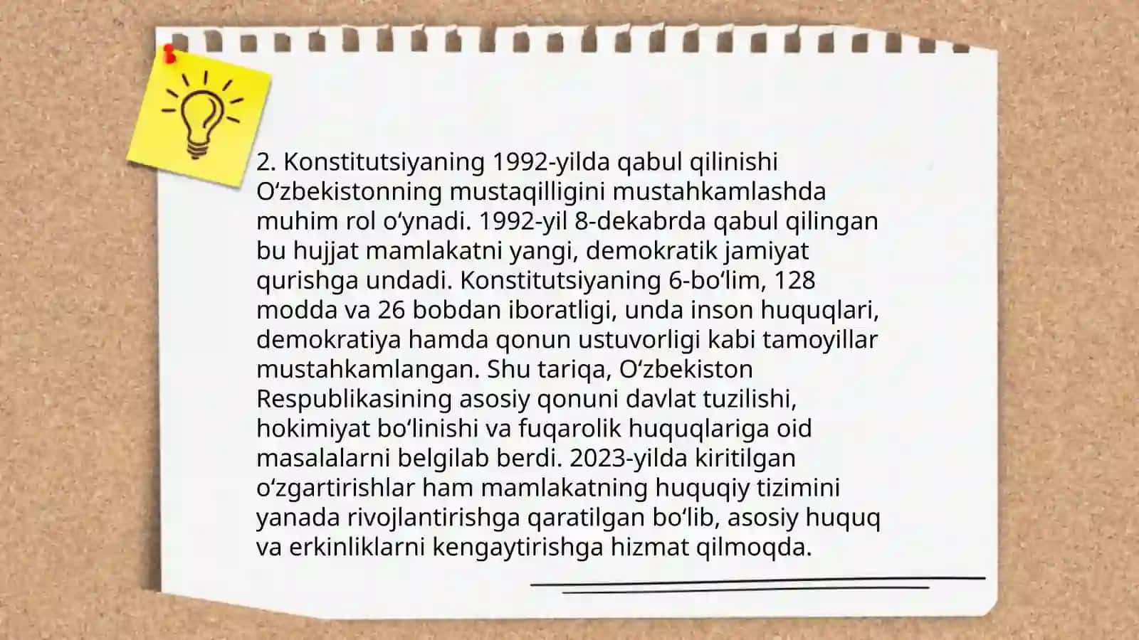 O'zbekiston Respublikasi Konstitutsiyasining qabul qilinishi va unga kiritilgan o'zgarishlar 4
