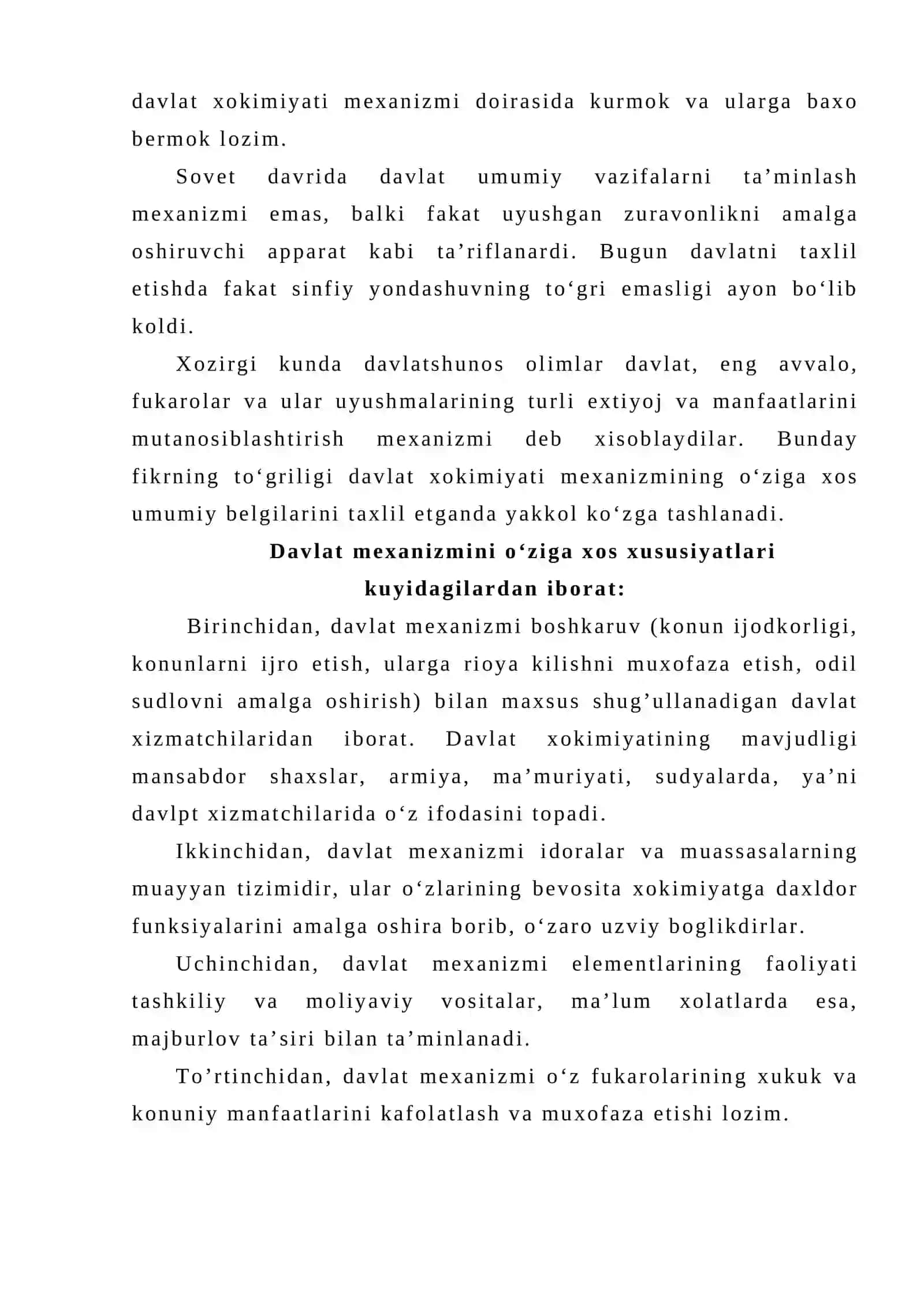 Davlat mexanizmi tushunchasi va xususiyatlari 4