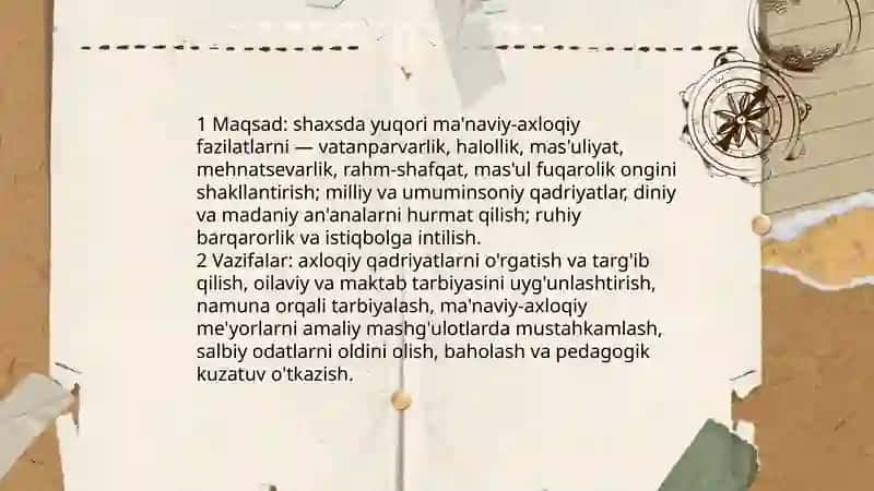 Tarbiyaning Maqsad va Vazifalari 4