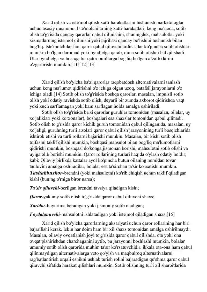 Iste'molchilarning xatti-harakatlari 4