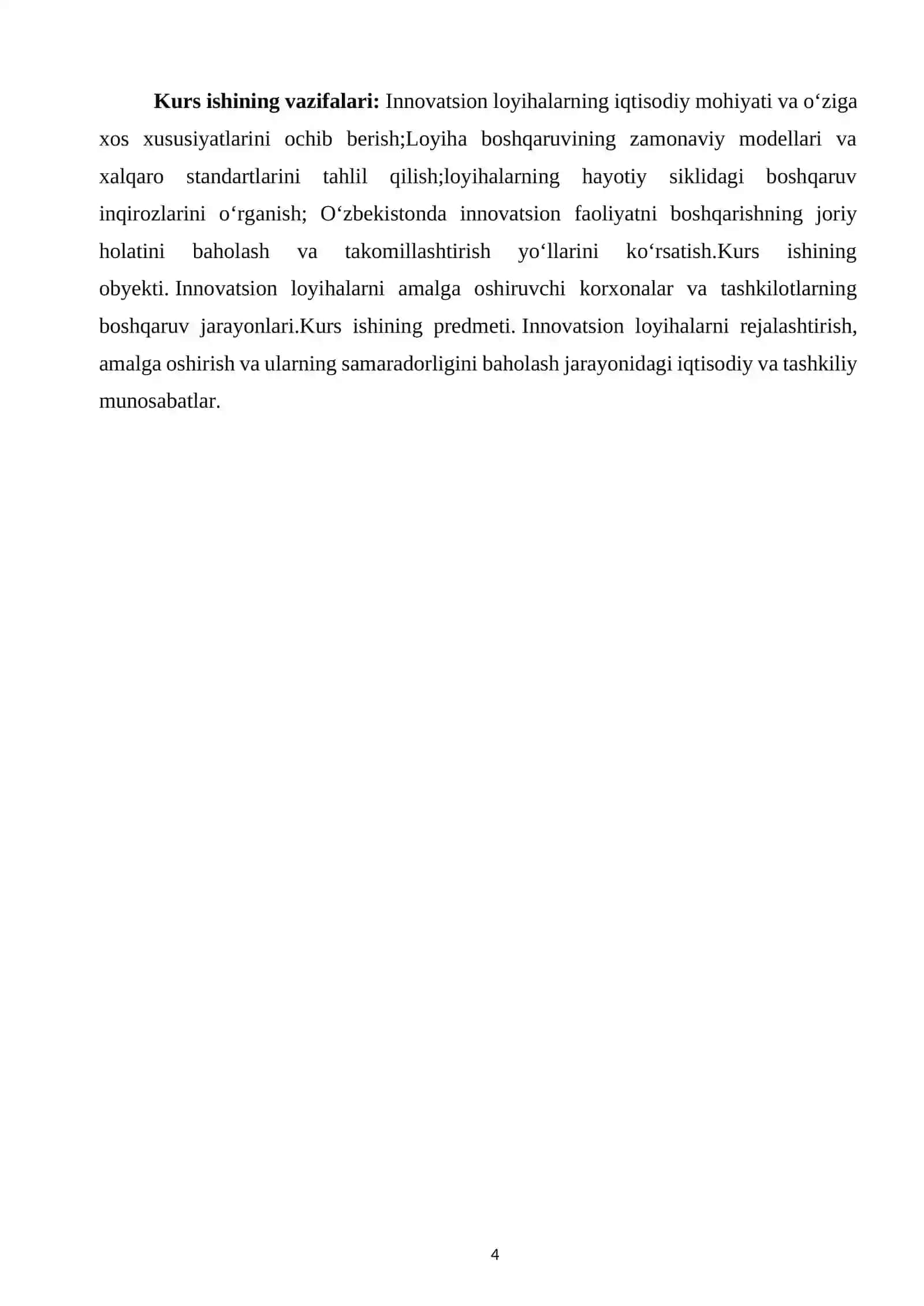 Iqtisodiy Rivojlanish sharoitida Innovatsion Loyihalarni Boshqarish 4