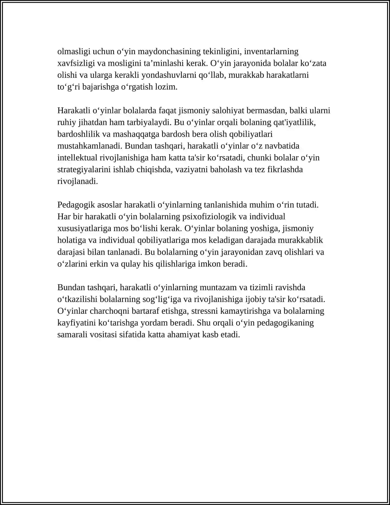 Harakatli o‘yinlarga pedagogik asoslar 4