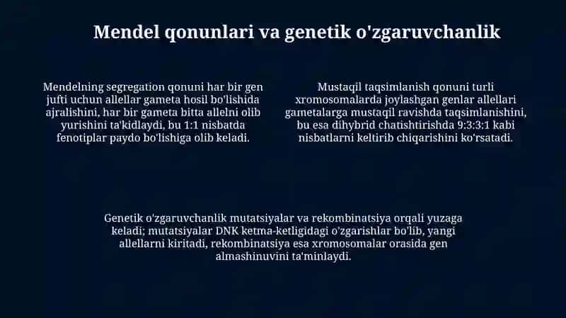 Irsiyat va irsiy kasalliklar 4