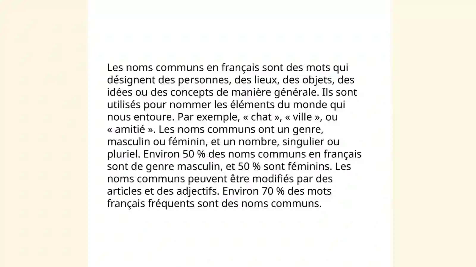 Les genres des noms 4