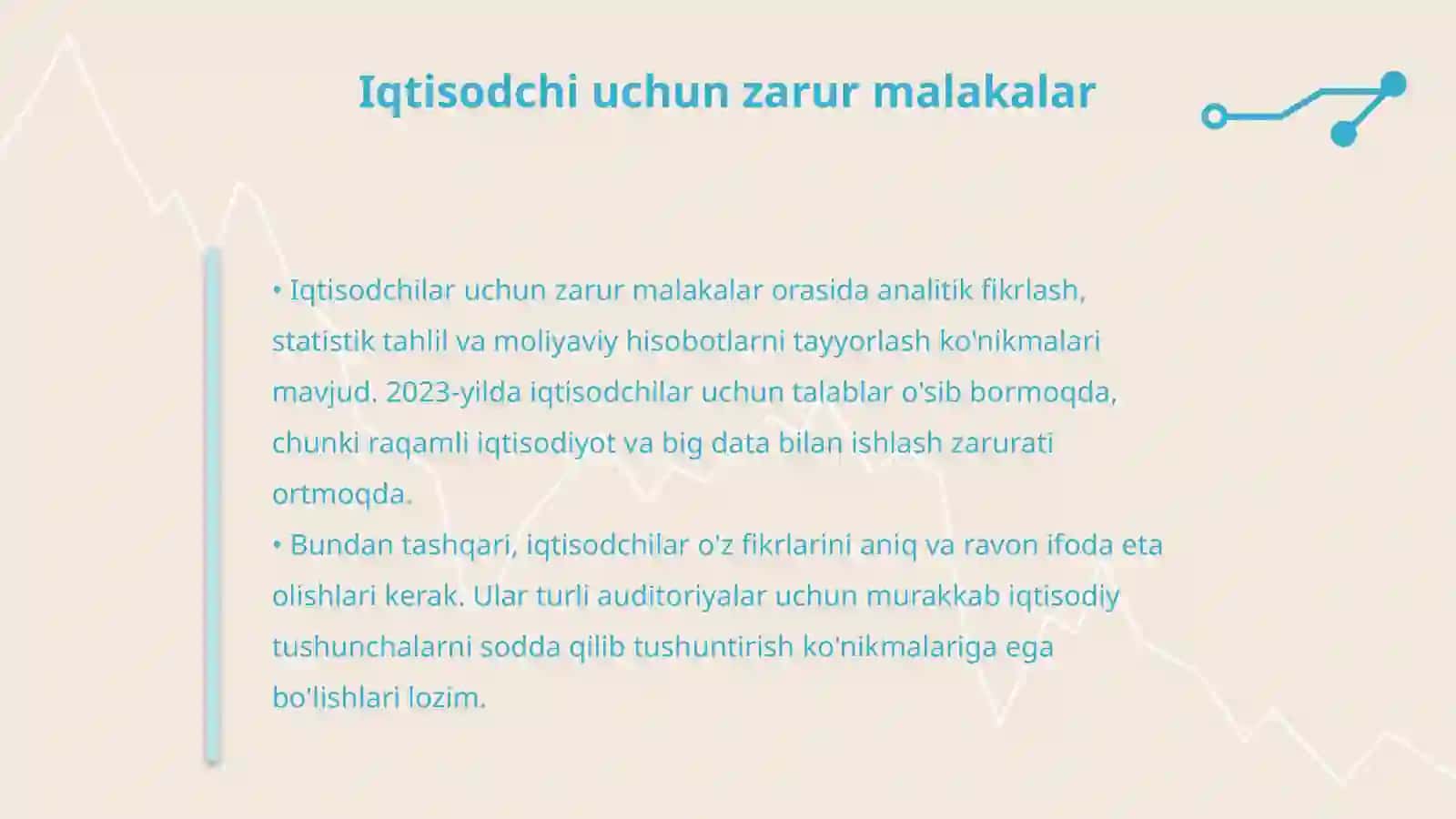 Iqtisodchiga oid kasbiy talablar va malakalar 4