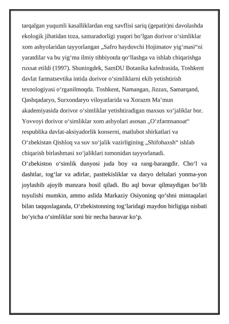 Dorivor oʻsimliklar 4