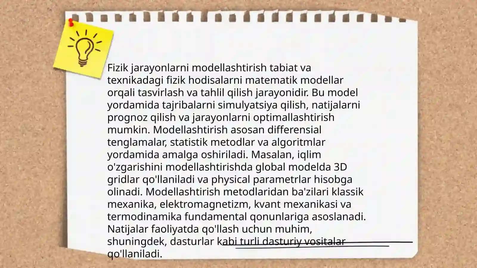 Jarayonlarning turlarini model orqali aniqlash 4