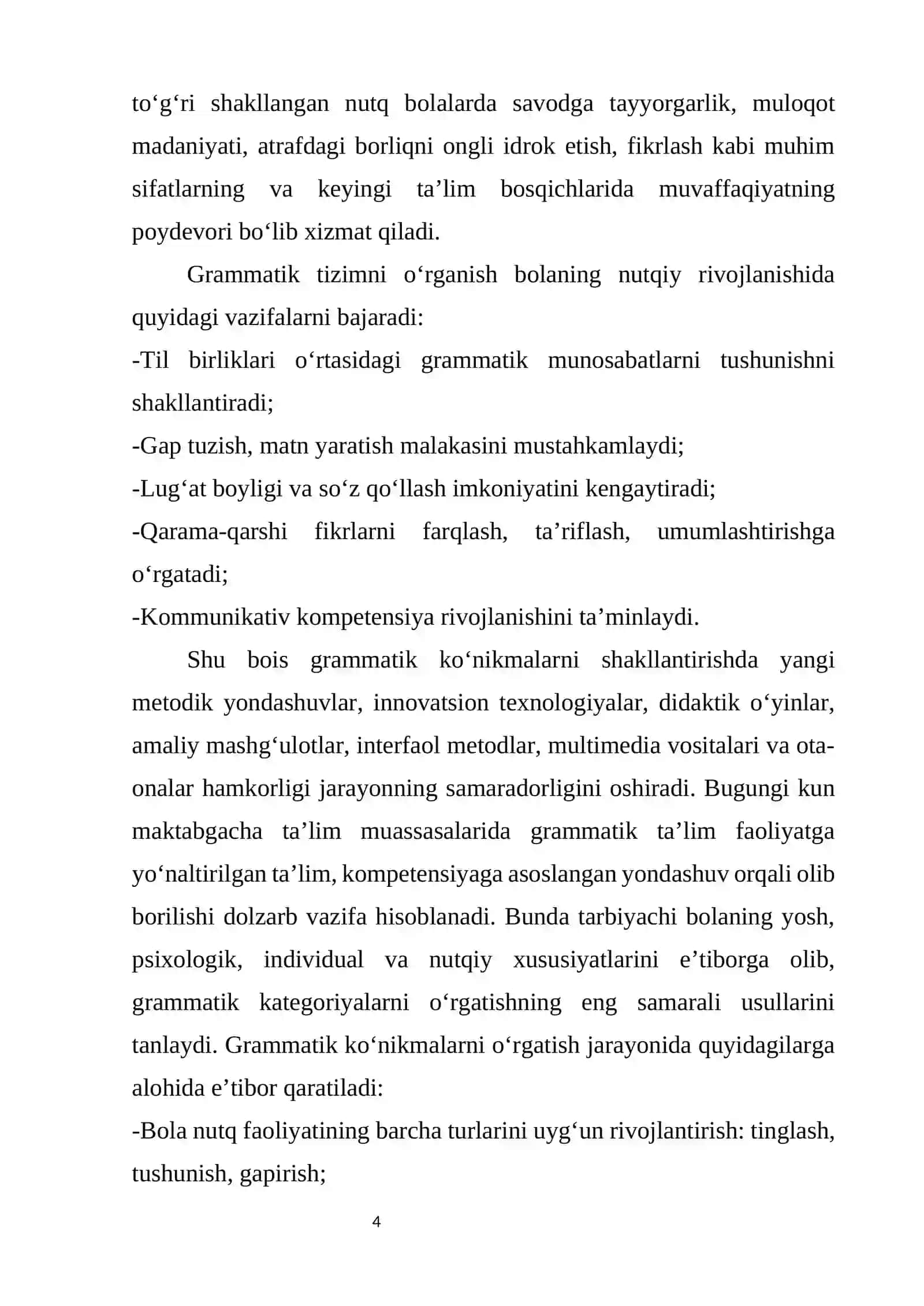 GRAMMATIK KO’NIKMALARNI SHAKLLANTIRISH USULLARI VA YO’LLARI 4