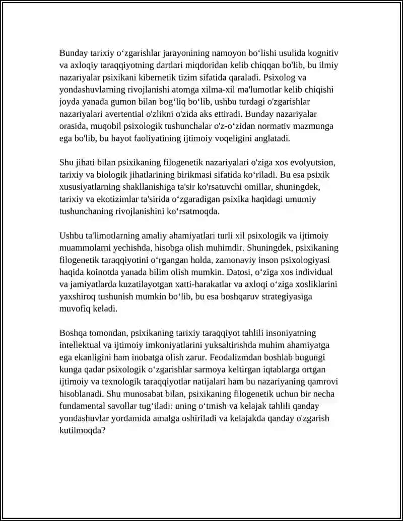 PSIXIKANING FILOGENETIK TARAQQIYOTI 4