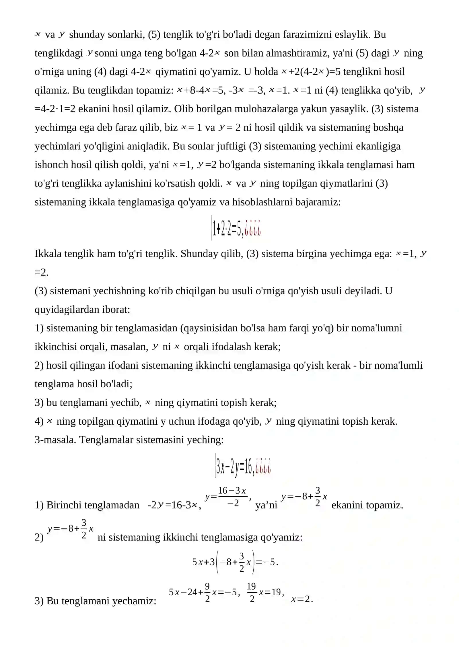 Chiziqli Tenglamalar Sistemasi va Yechish Usullari 4