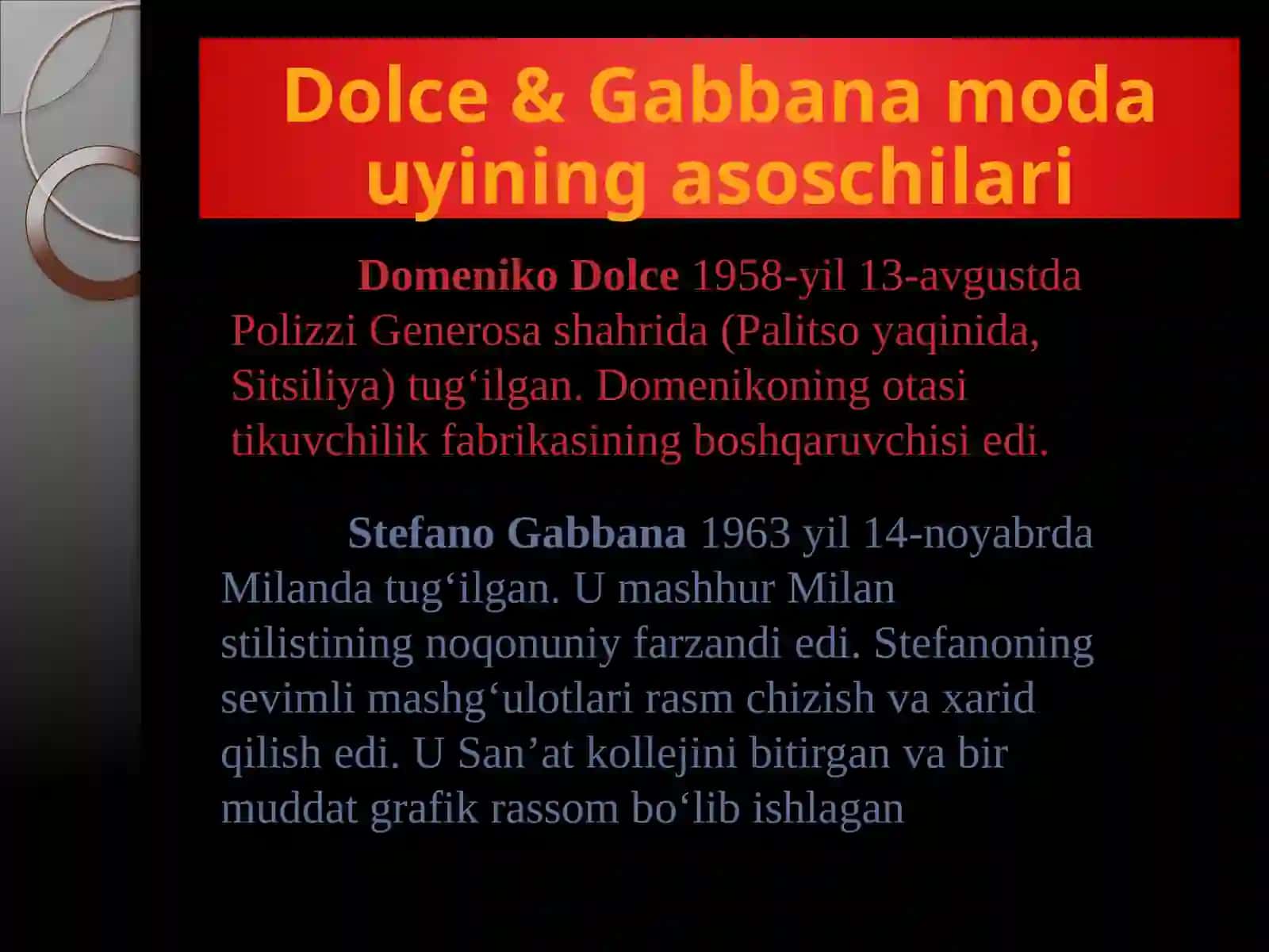 Dolce & Gabbana brend yaralishi va rivojlanishi tarixi 4