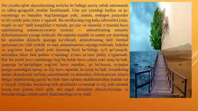 Iqlim va iqlimning bosib olinishi 4