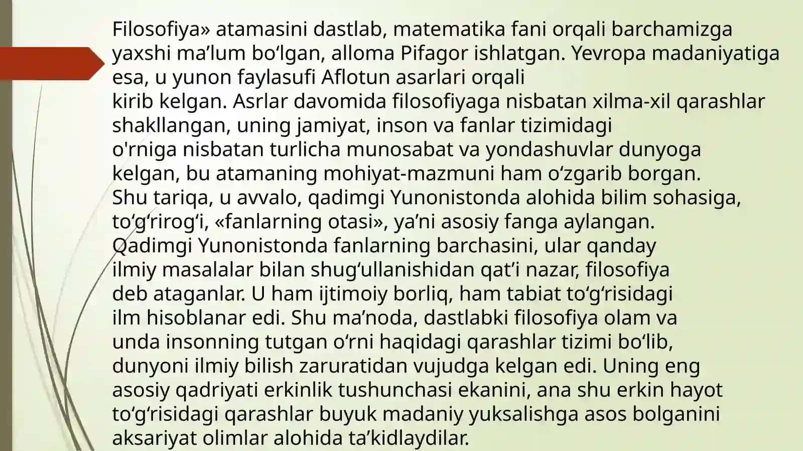 Falsafa Fanining Predmeti va Mazmuni 4