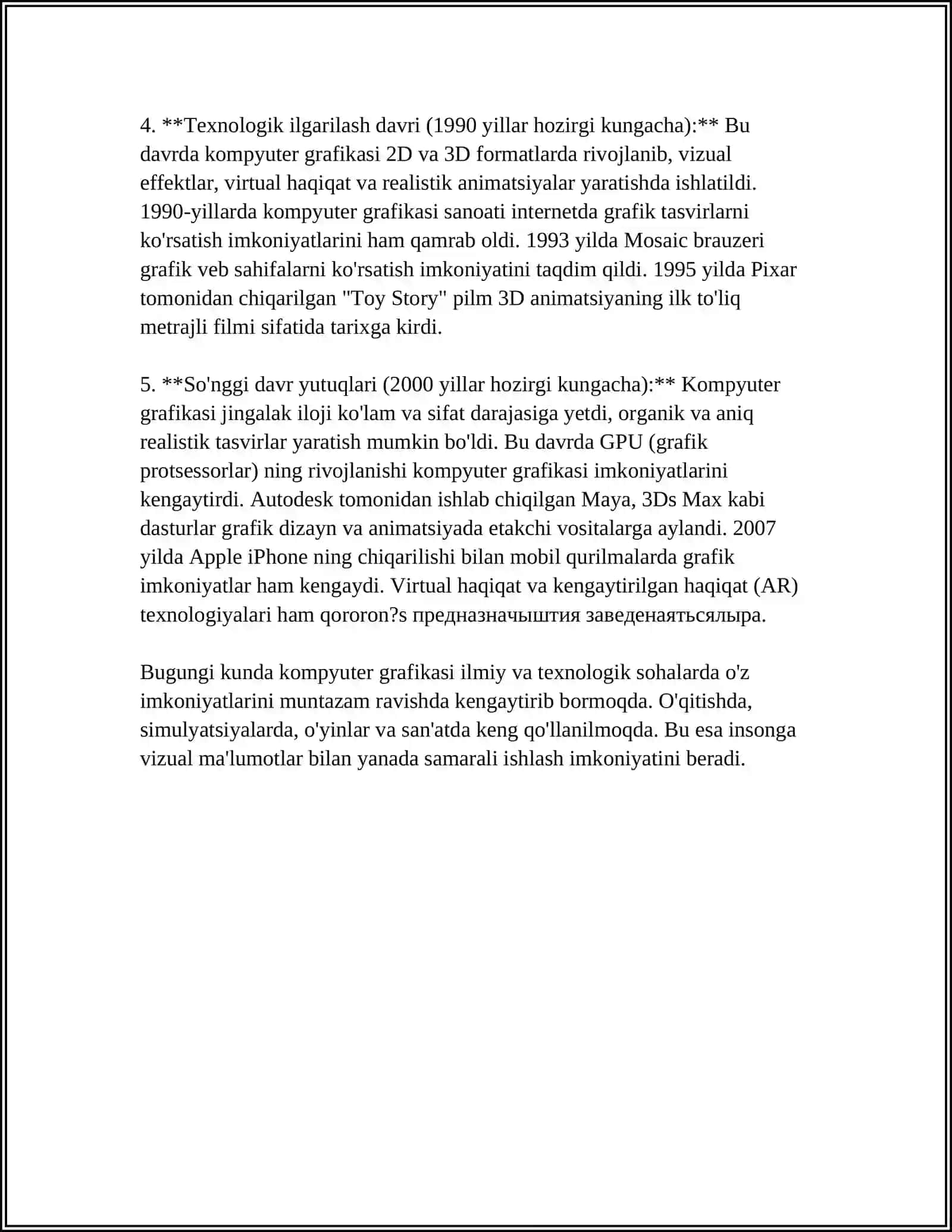 KOMPYUTER GRAFIKASI VA UNING TURLARI 4