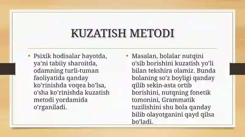 Psixologiya fanining metodlari 4